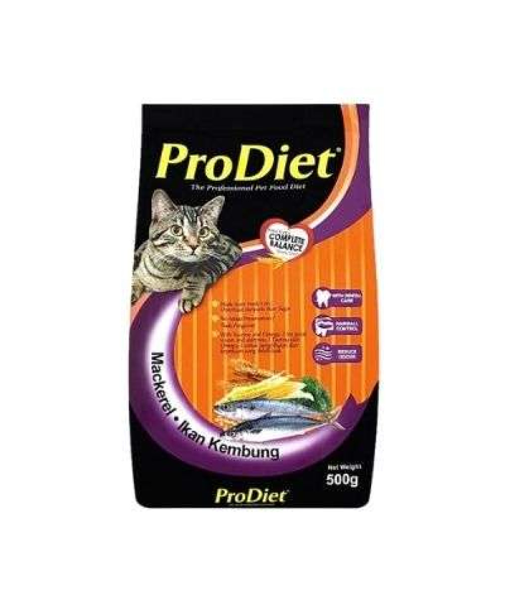 PRODIET DRY CAT FOOD 500G MACKEREL (DRY)