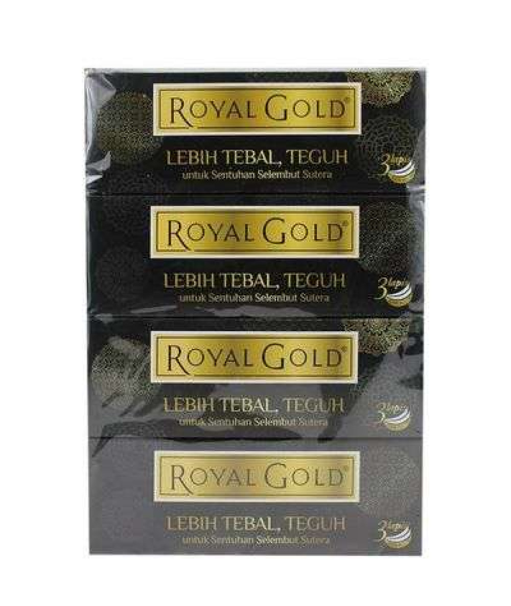 ROYAL GOLD LUXURIOUS FACIAL TISSUE 80'S*4