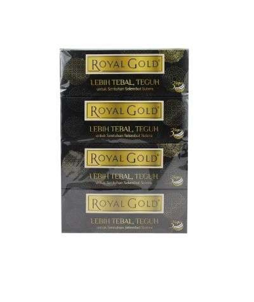 ROYAL GOLD LUXURIOUS WHITE FACIAL TISSUE 80'S*4