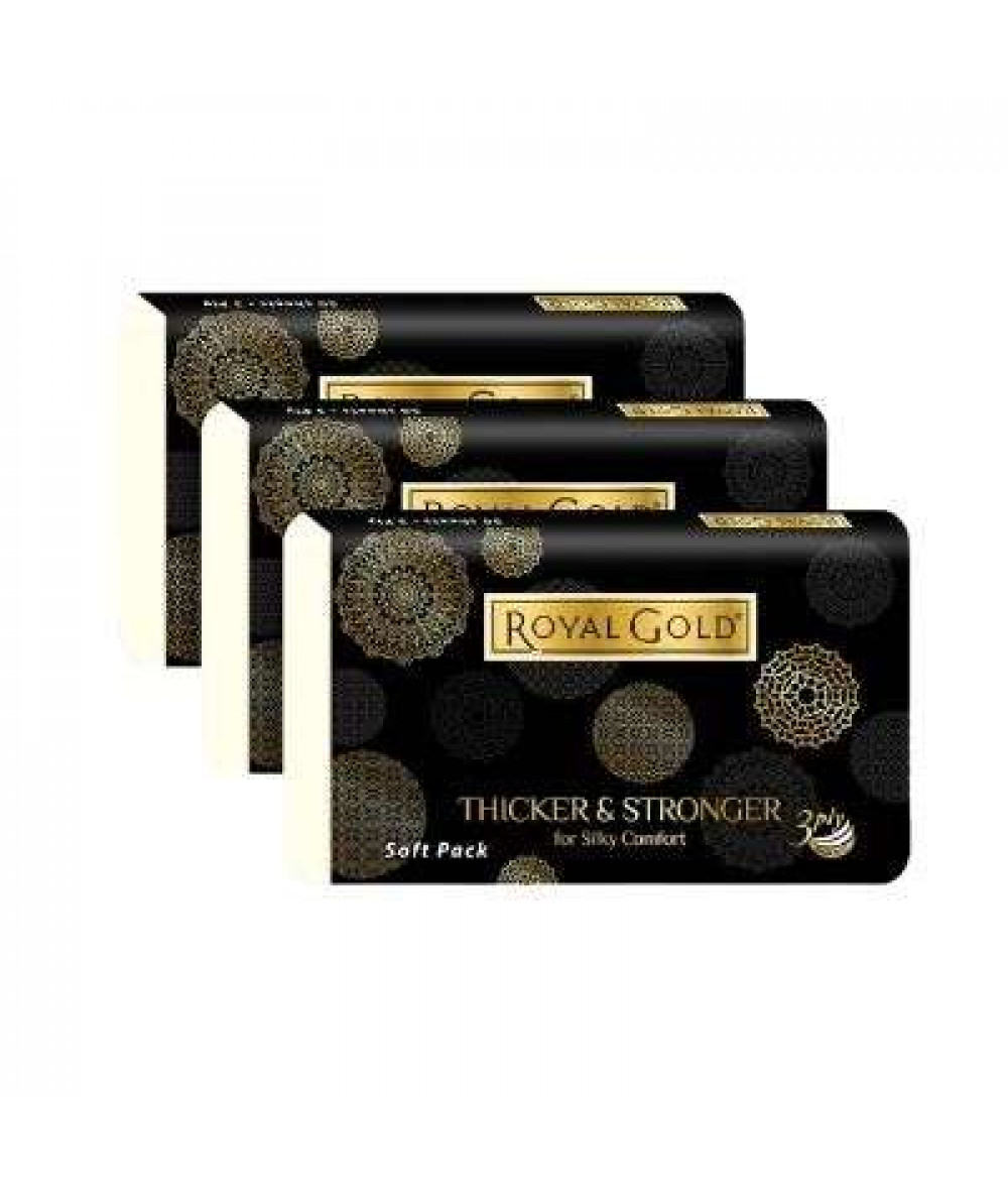 ROYAL GOLD LUXURIOUS SOFT PACK TISSUE 50'S*3