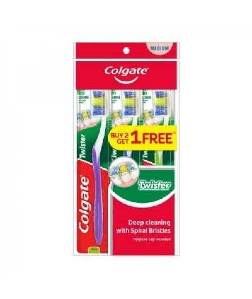 COLGATE TOOTHBRUSH TWISTER MEDIUM B2F1