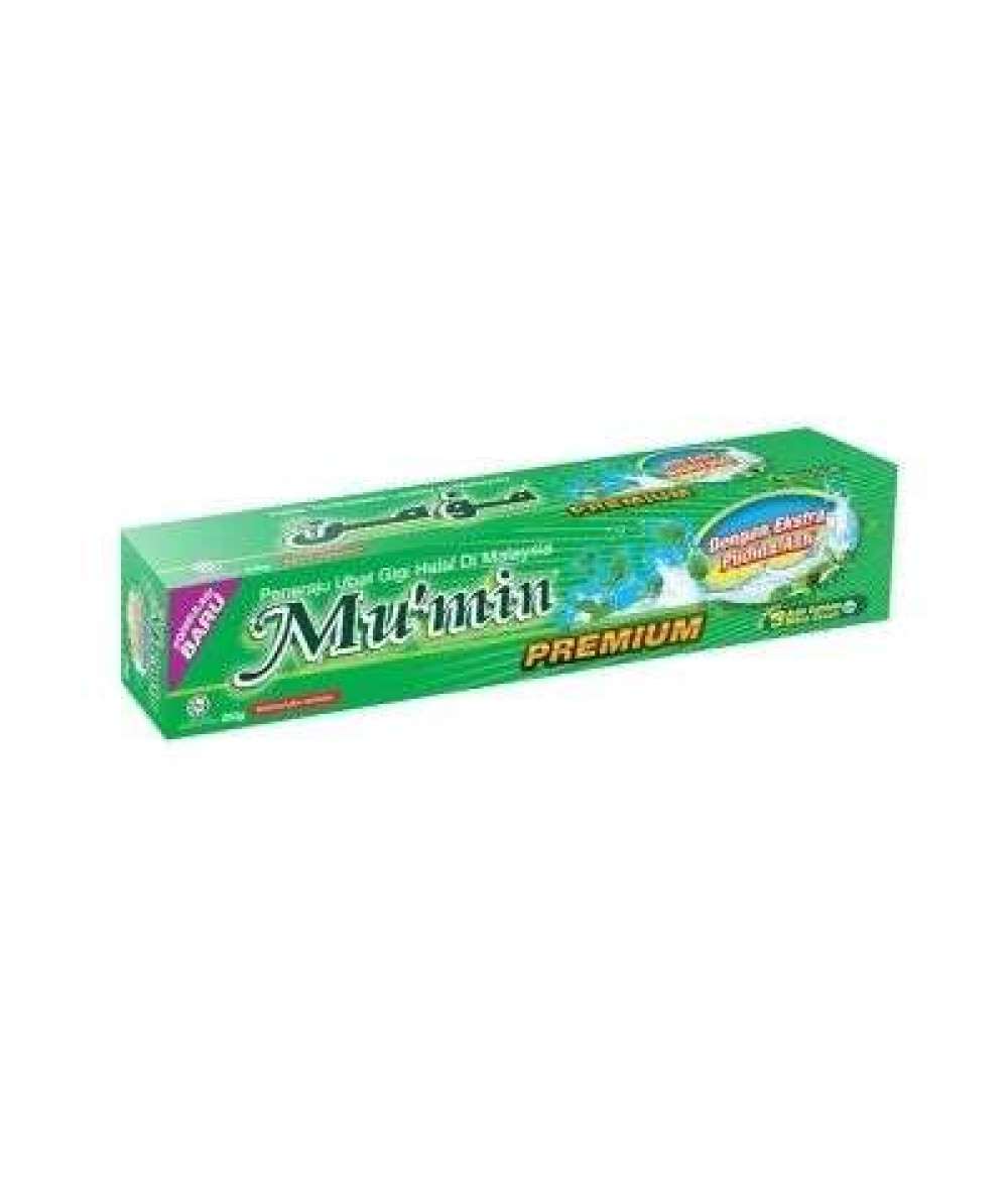 MU'MIN PREMIUM TOOTHPASTE 250G EKSTRA PUDINA ASLI