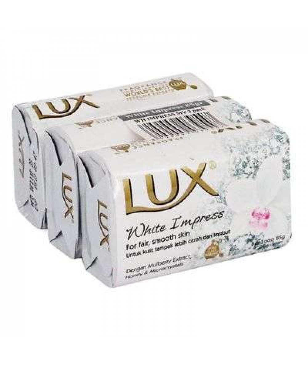 LUX SHOWER BAR SOAP 80G*3 WHITE IMPRESS VP