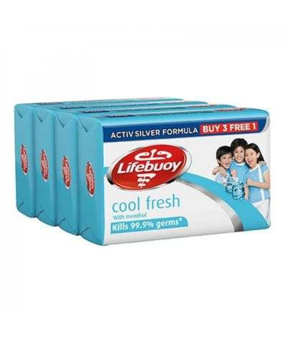 LIFEBUOY BAR SOAP 115G*3+1 COOL FRESH