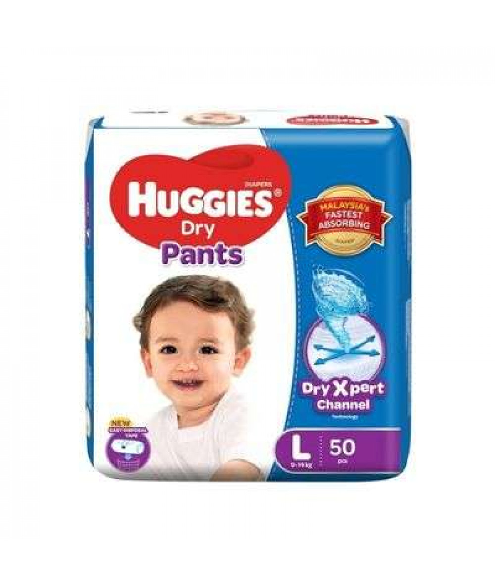 HUGGIES DRY PANTS SUPER JUMBO PACK L 50's