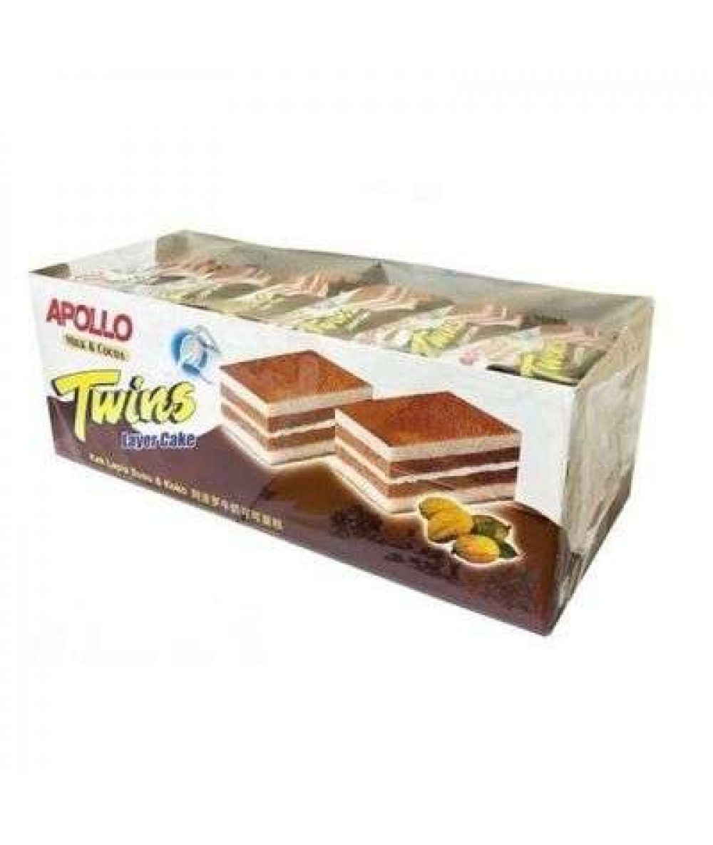 APOLLO LAYER CAKE TWINS 18G*24 MILK + COCOA