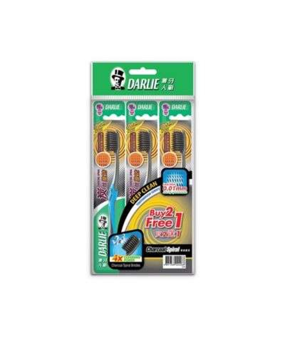 DARLIE TOOTHBRUSH D/C CHARCOAL SPIRAL B2F1