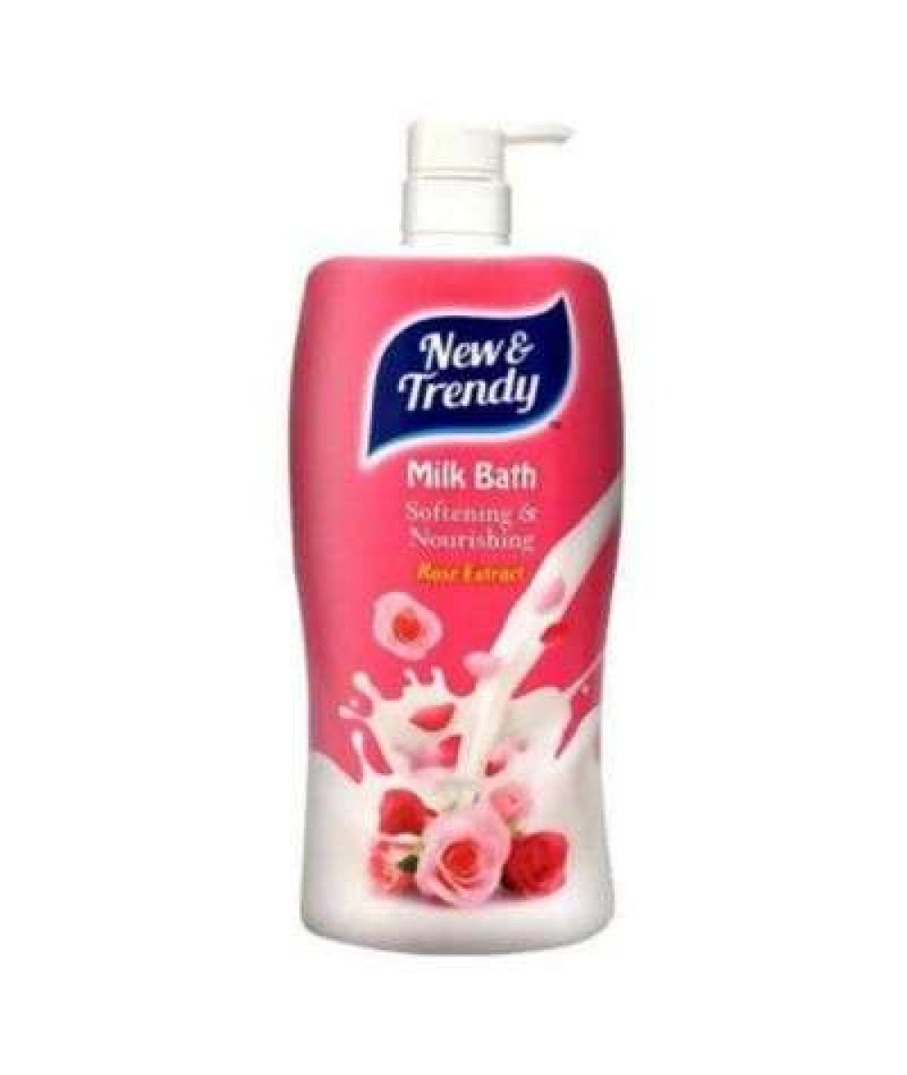 NEW & TRENDY MILK BATH 950ML ROSE EXTRACT