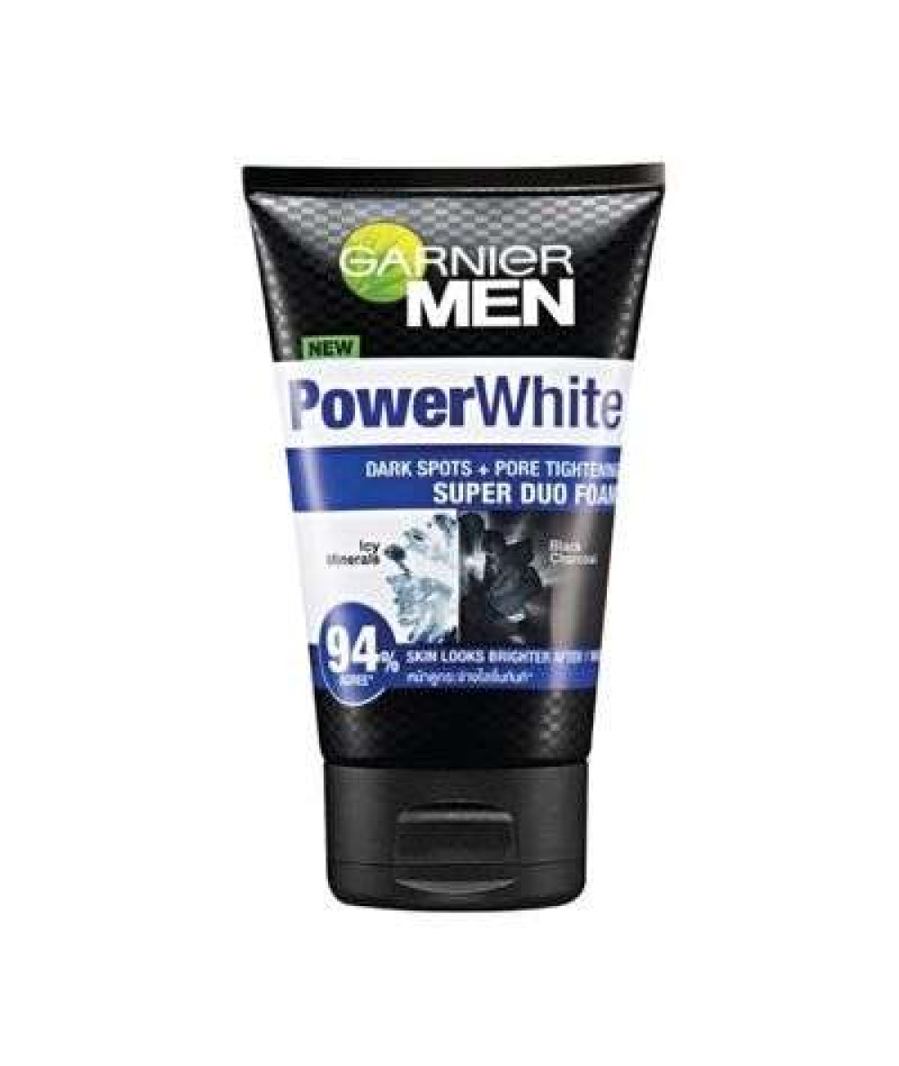 GARNIER MEN FACIAL FOAM 100ML DOUBLE WHITE