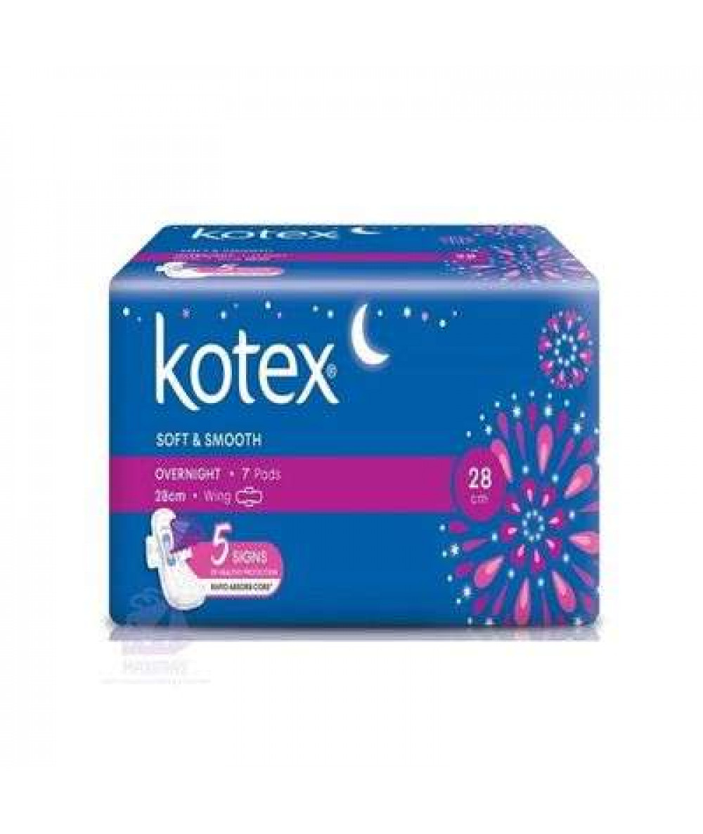 KOTEX SS OVERNIGHT 28CM*7'S (WING)