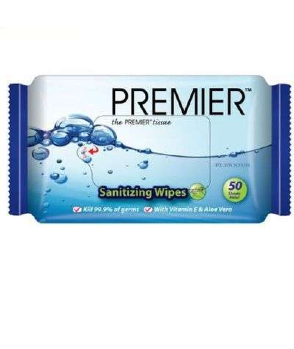 PREMIER SANITIZING WIPES 50'S