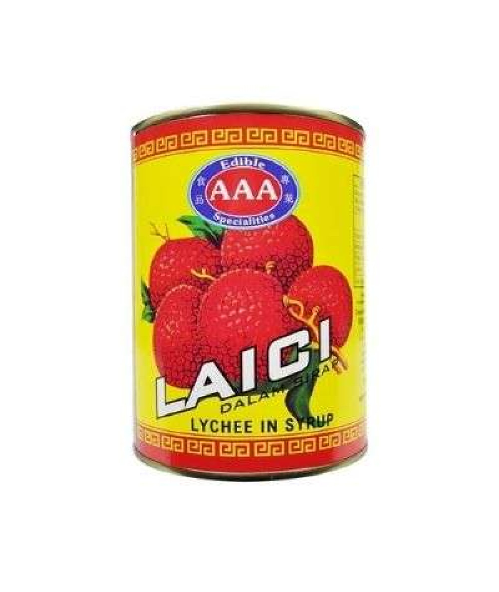 EDIBLE AAA  LYCHEES IN SYRUP 565G (黑叶荔枝）