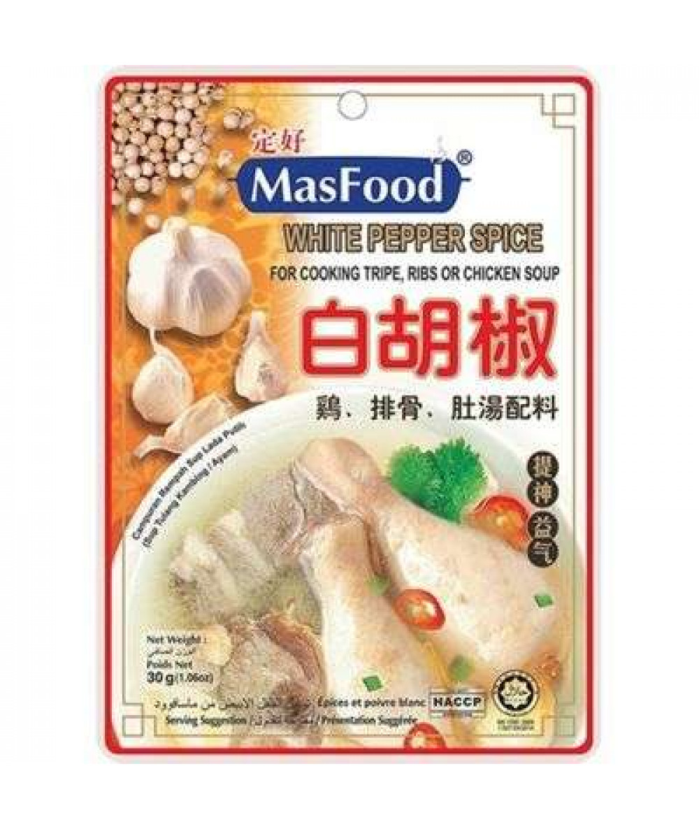 MASFOOD WHITE PEPPER SOUP SPICES 30G CHICKEN