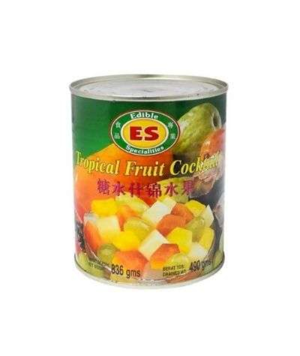 EDIBLE ES TROPICAL FRUIT COCKTAIL 836G 