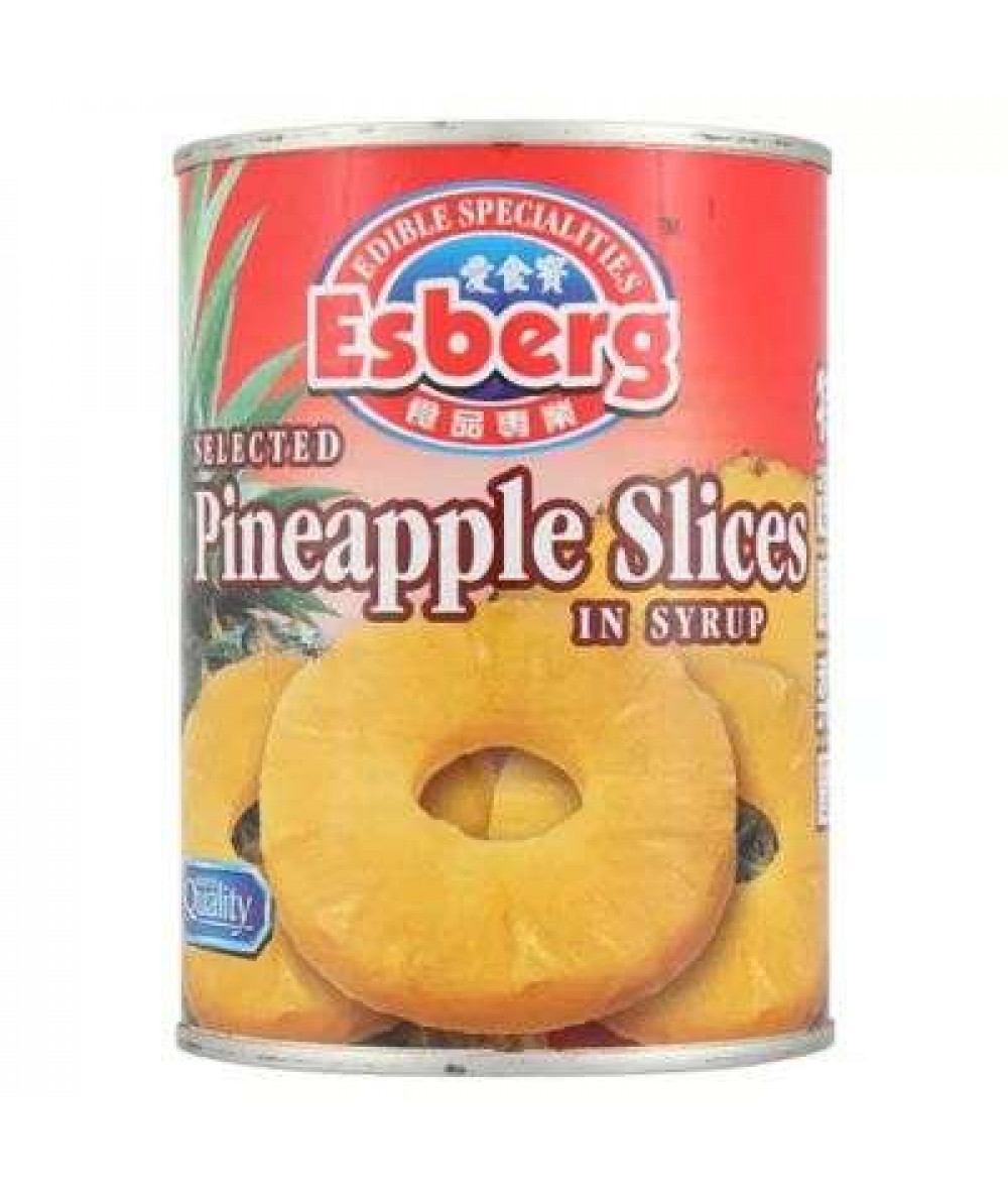 EDIBLE ESBERG 565G*24 P.APPLE/S IN SYRUP 鳳梨圈