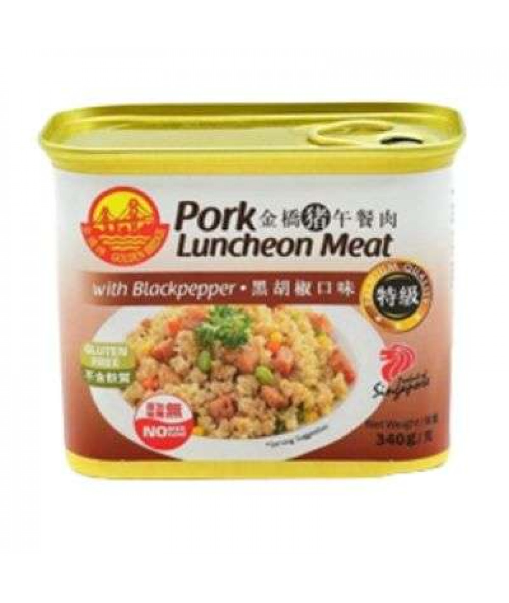 GOLDEN BRIDGE PORK LUNCHEON MEAT 340G B/PEPPER