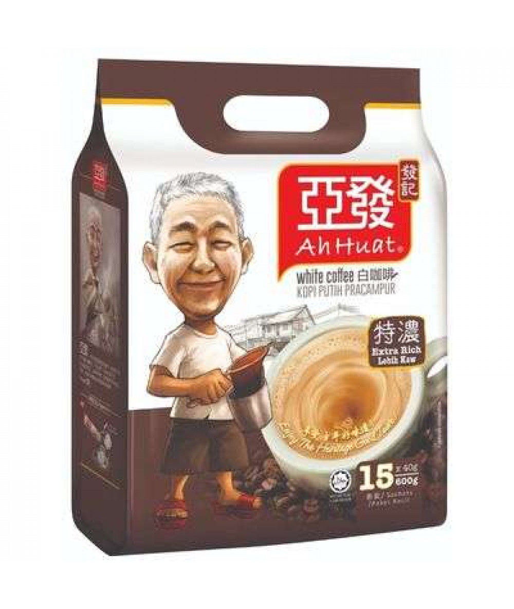 AH HUAT WHITE COFFEE 36G*15 EXTRA RICH