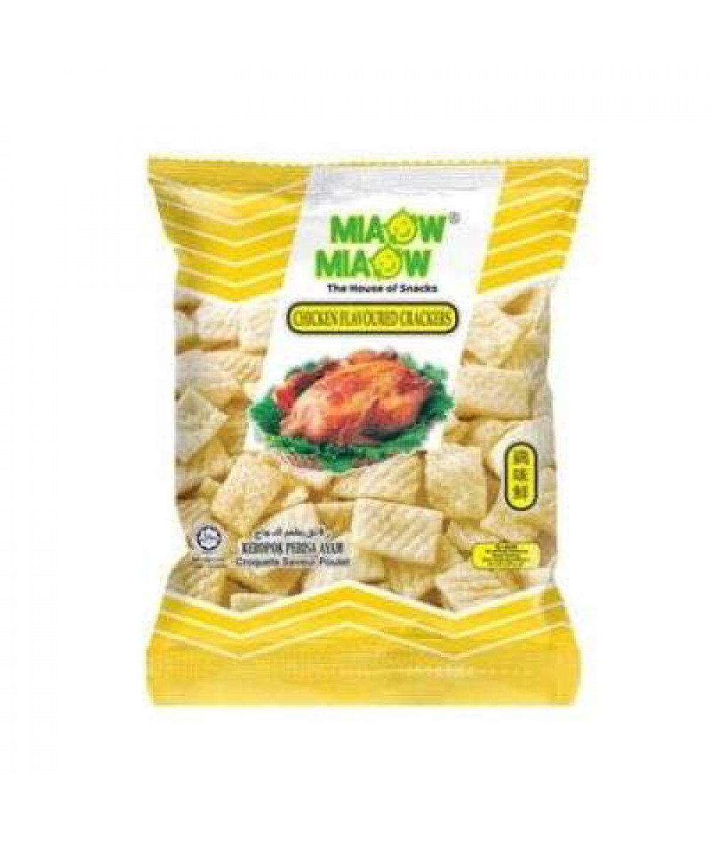 MIAOW MIAOW SNACKS CHICKEN CRACKERS 50G