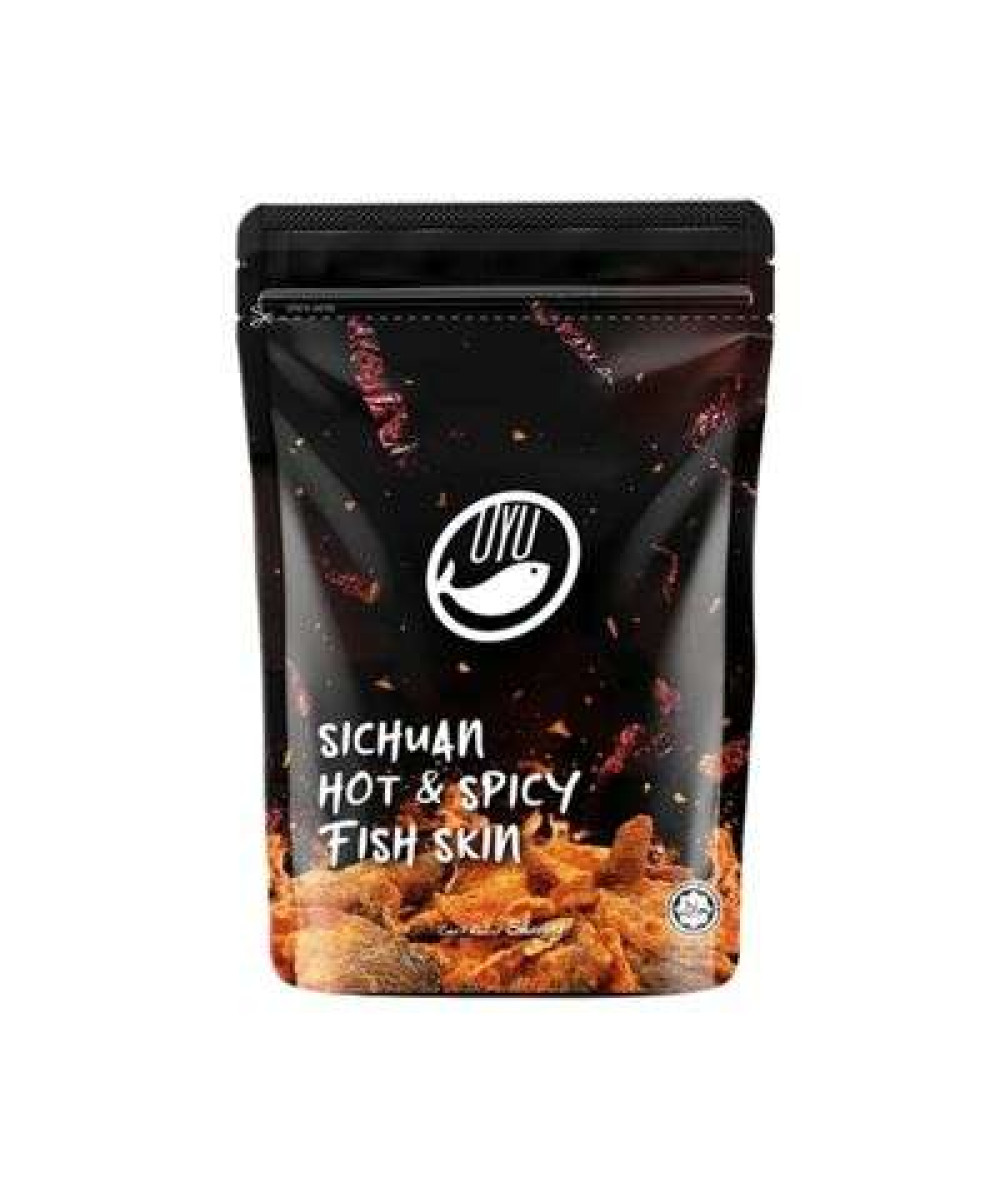 OYU SICHUAN FISH SKIN 100G HOT & SPICY 