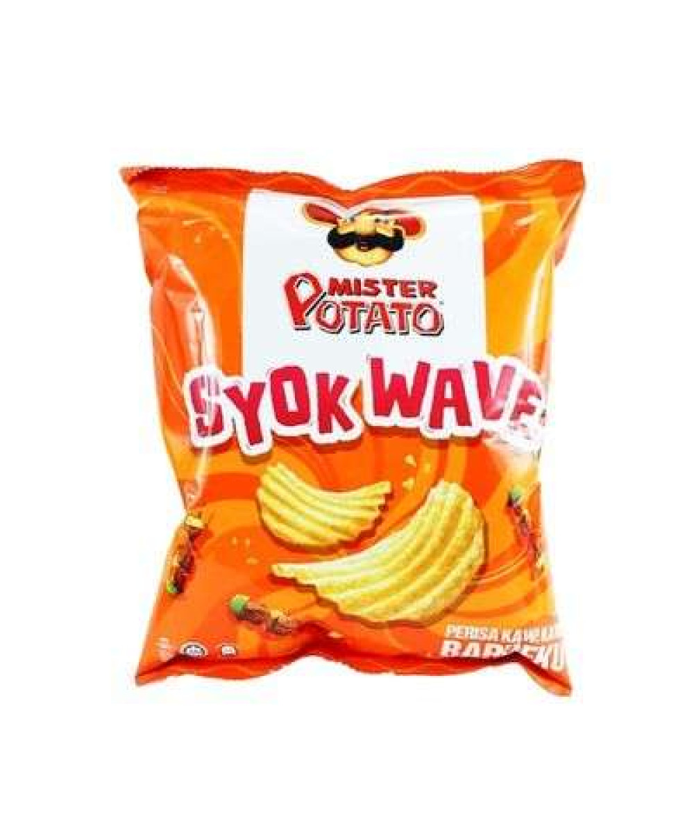 MISTER POTATO SYOK WAVE 55G BBQ 		