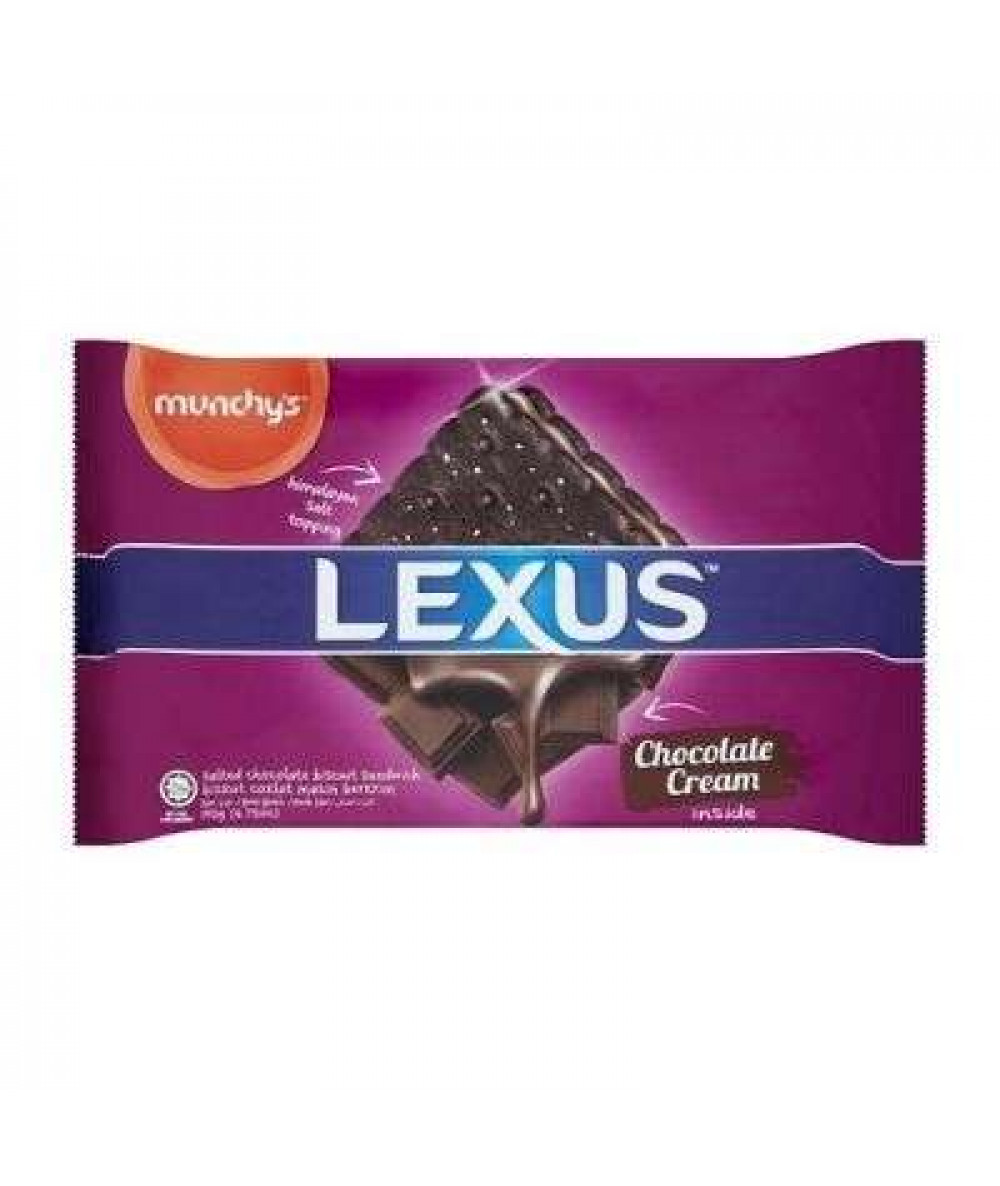 MUNCHY'S LEXUS SANDWICH SALTED 190G CHOCOLATE 		