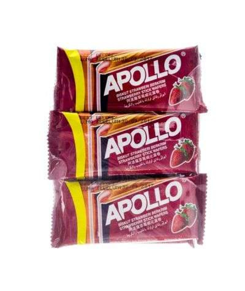 APOLLO STICK WAFER 11G*12 STRAWBERRY