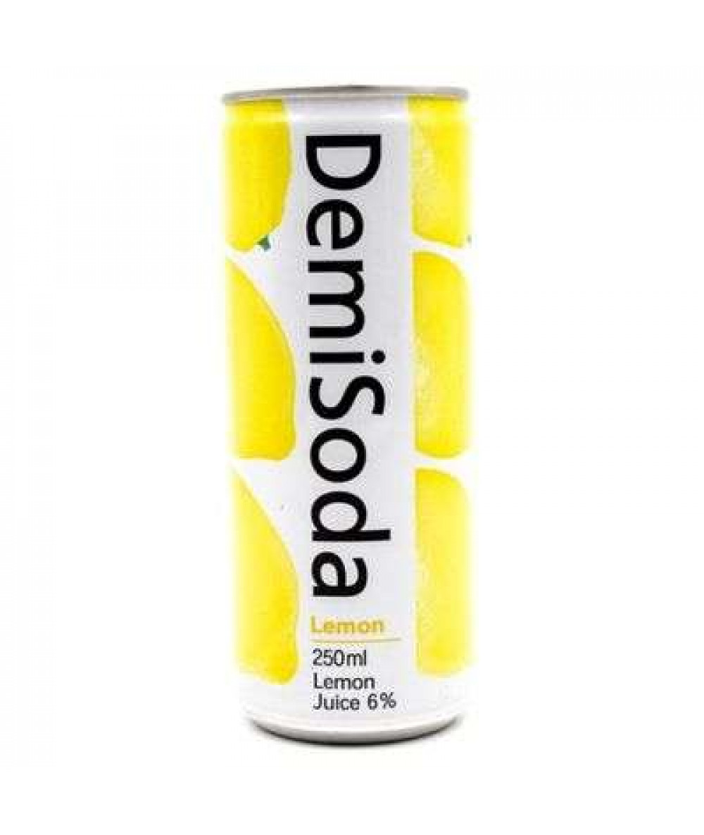 DEMISODA CAN 250ML LEMON