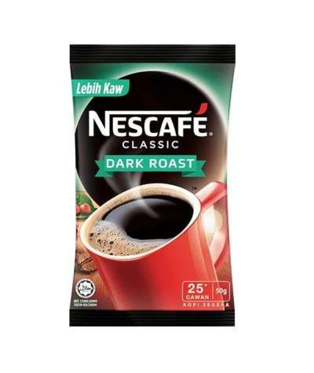 NESTLE NESCAFE CLASSIC SOFTPACK 50G DARK ROAST