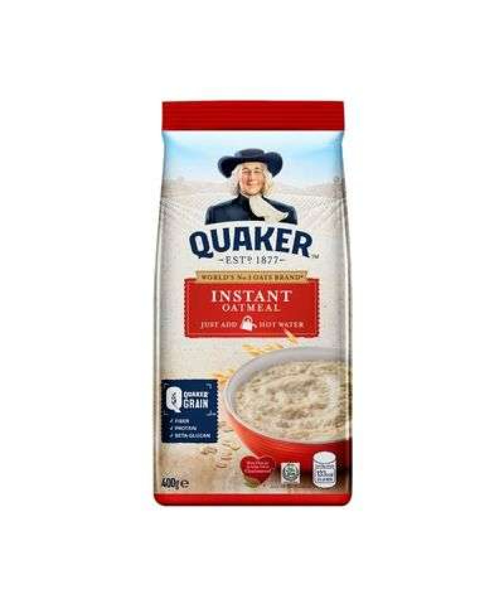 QUAKER QUICK COOK OATMEAL 400G TIN