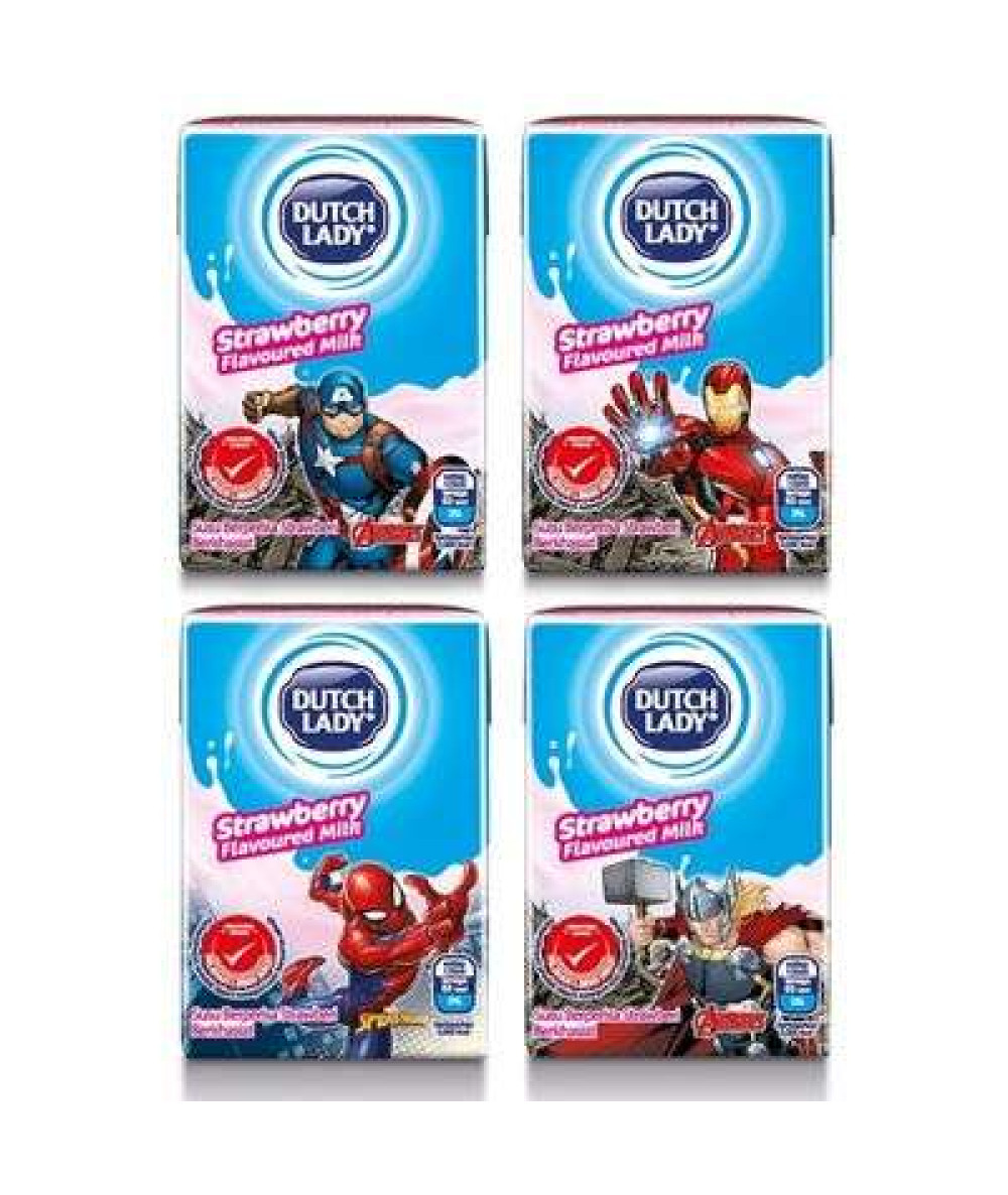 DUTCH LADY UHT KID 125ML*4 STRAWBERRY SUPERHERO