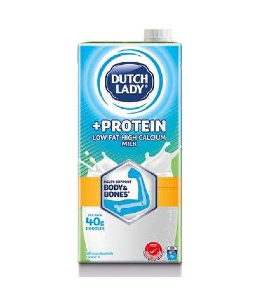 DUTCH LADY MILK UHT PLUS PROTEIN LOW FAT 1L*12