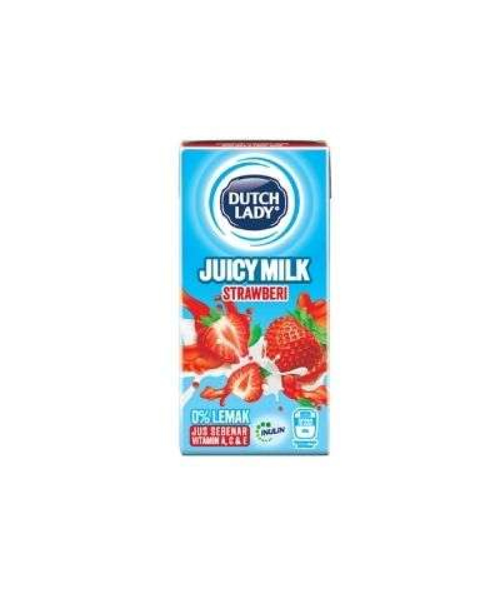 DUTCH LADY JUICY MILK 200ML STRAWBERRY 