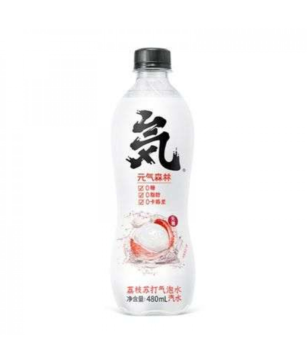 GENKI FOREST SPARKLING WATER 480ML LYCHEE FIZZY