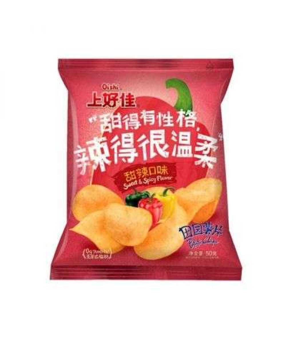 OISHI POTATO CHIP 50G SWEET & SPICY