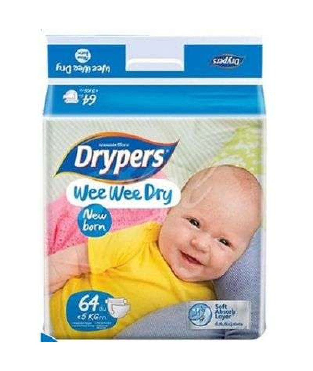 DRYPERS WEE WEE DRY NEW BORN 60'S