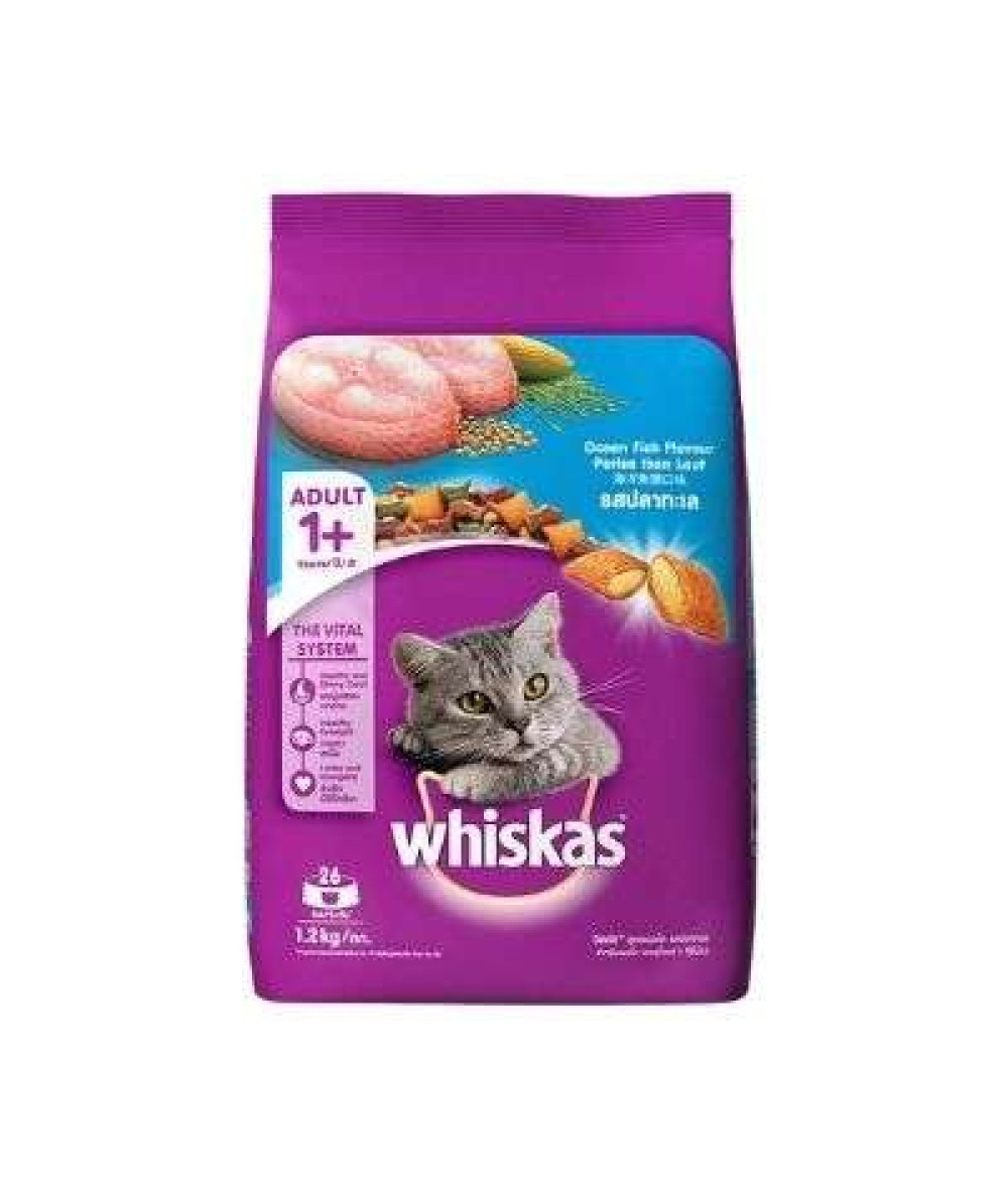 WHISKAS POCKETS 1.2KG OCEAN FISH DRY