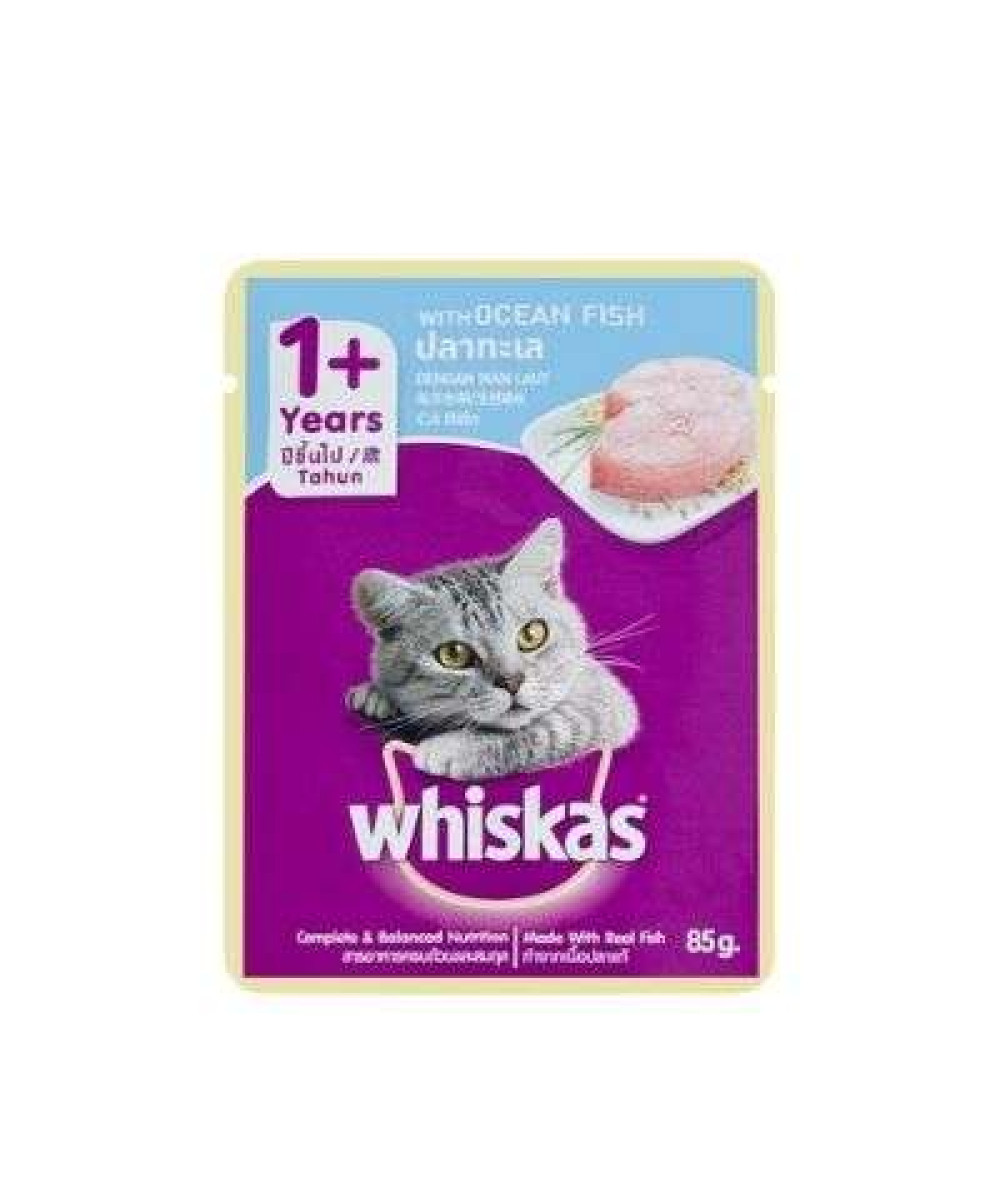 WHISKAS POUCH 80G OCEAN FISH WET