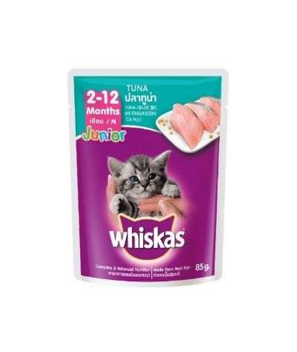 WHISKAS POUCH 80G JUNIOR TUNA WET